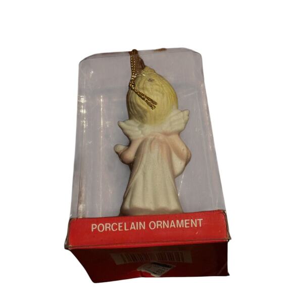 Kmart Trim A Home Angel VTG Holiday Christmas Porcelain Ornament Musical NEW - Picture 3 of 5